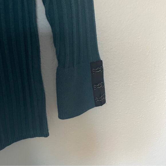 Y2K Blue Ribbed Sweater with Hardware Details - Picture 3 of 6